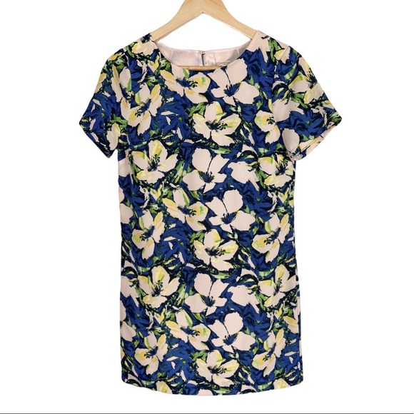 J.Crew Factory Floral Gallery Shift Dress Size 2P - Picture 2 of 9
